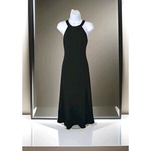 Jones New York Maxi Dress 6 Black Beaded Lined Special Event Evening Formal